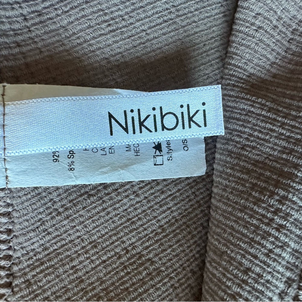 Brown Ribbed One-Shoulder Top - Picture 2 of 3